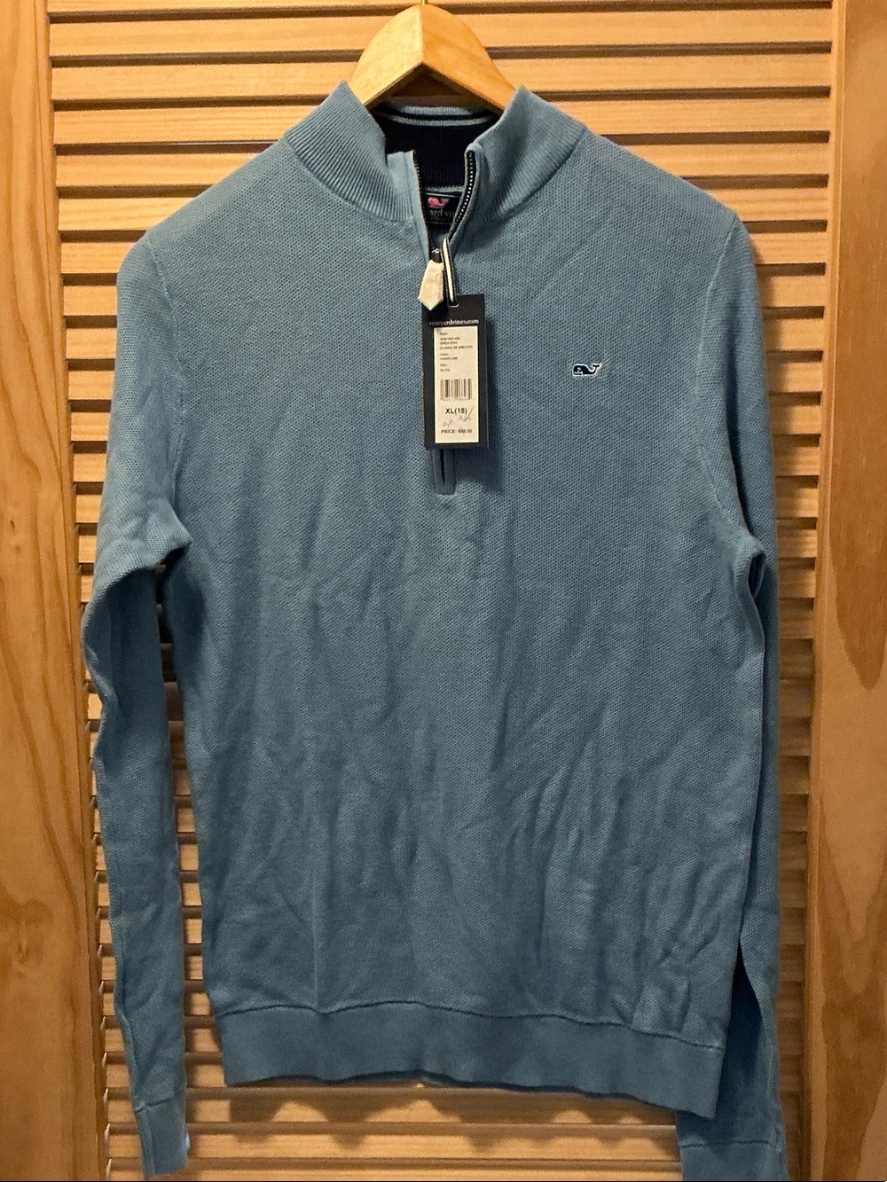 Vineyard Vines Light Blue Quarter-Zip Sweater